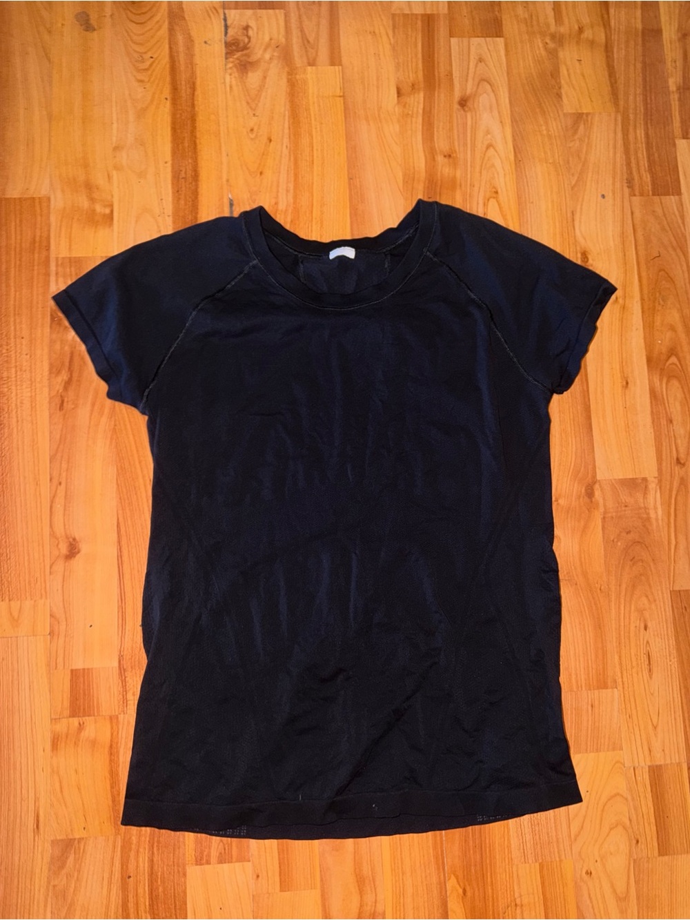 Athleta Black Muscle Tee with Crew Neck